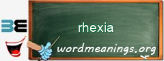 WordMeaning blackboard for rhexia